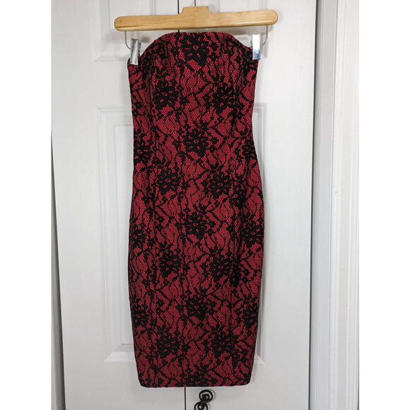French Connection NWT Women's Size 0 Pencil Dress Midi Style Fast Luxury Lace - Picture 1 of 6
